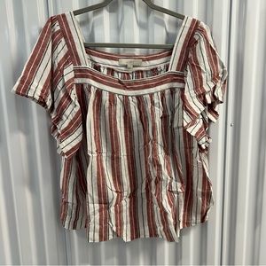 LOFT Striped Top Size XL